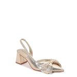 D'orsay Gold Shimmer Bow Sling Back