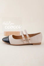 Double Strap Cap Toe Mary Jane Flats