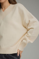 Classic V Neck Sweater - Ivory